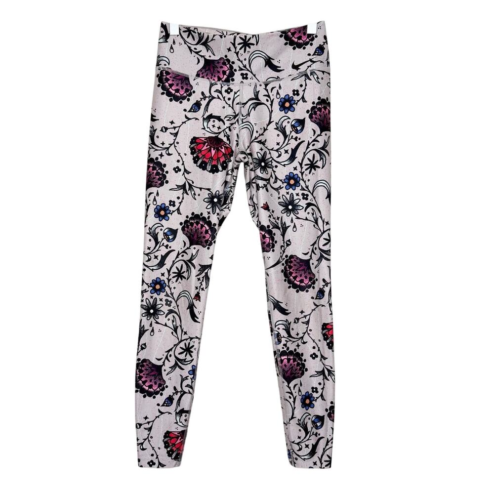 NIKE Dri-FIT Power Legend Tight Leggings High Waisted Floral Print Womens Size M - Picture 3 of 10